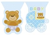 Blue teddy bear Flag Banner by Creative Party