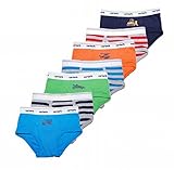 カーターズ（Carter's)【超7枚パック】男の子用日替わり乗り物＆ボーダーワンウィークブリーフパンツ7枚セット,8歳用(130-137cm),カラフル,子供用下着・肌着車【並行輸入】