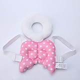 赤ちゃん 乳幼児用 保護枕　ごっつん防止 後頭部を保護 安全パッド 肩紐調節可　セーフティー　衝撃吸収 やわらか リュック (ピンクの翼)