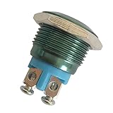 Fenteer プッシュボタン　防水　全4色選択　金属製　スイッチ　押しボタン　ラッチング　スターター　16mm　 - 緑