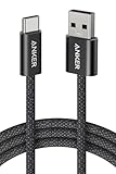 Anker Zolo USB-C & USB-A ケーブル 1.8m ブラック USB-IF認証 高耐久ナイロン素材採用 iPhone 17 / 16 / 15 / Galaxy Google Pixel 各種対応
