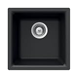 Houzer E-100 MIDNITE Quartztone Series Granite Dual Mount Bar/Prep Sink, Black [並行輸入品]