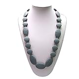 SillyMunk TM Silicone Teething Necklace Flat Faceted - (GREY) by SillyMunk TM