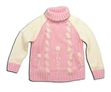 刺繍入り綿混合タートルセーター（濠Du) ピンク 110cm