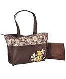 Winnie the Pooh "Friendly Flowers" Large Diaper Bag - brown, one size by Disney [並行輸入品]