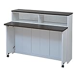 JKプラン 間仕切りキッチンカウンター 幅120 ホワイトダークブラウン FKC-0552-WHDB