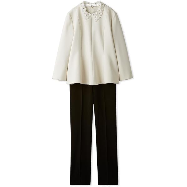 Amazon.co.jp: [ミラオーウェン] ペプラムブラウステーパードパンツ