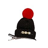 Tovadoo キッズ 女の子 ヘアピン 髪留め ニット帽子模様　可愛い　保育園　小学校　誕生日　子供の日　出産祝い　多色 5.5*4cm