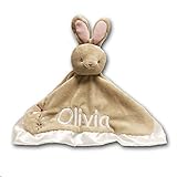 Personalized Bunny Rabbit Lil Snugglers Baby Snuggle Blanket - 13 Inches by Douglas