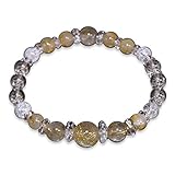 [サンテリア] ルチルクォーツ 星座石 数珠 しし座 天然石 パワーストーン ブレスレット ユニセックス LLL