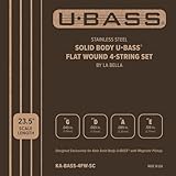KALA カラ ウクレレベース(U・BASS)弦 Solid Body Series専用 Stainless Flat Wound 4弦 KA-BASS-4FW-SC【国内正規品】