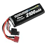 HTGベーシック リポバッテリー 電動ガン用 【特許技術G-Tech使用】 (7.4V 2100mAh 40C) ミニS ディーンズ互換コネクター(T型) [HighCapacity/HighOutput]