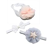 BIANHUAN ベビー ヘアバンド 赤ちゃん ベビーヘアバンド 3点 セットリボン カチューシャ へあばんど ヘアアクセサリー おしゃれ 誕生日 お宮参り 出産祝い 新生児 お食い初め