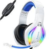 Krysenix PG1 ゲーミングヘッドセット ヘッドセット ノイズキャンセリング ヘッドフォン 高遮音性 AI ステレオマイクサウンド付き コンピューターヘッドフォン 3.5mm ジャック RGB ライト PC/PS4/PS5/PC/Xboxシリーズ/Switchに対応