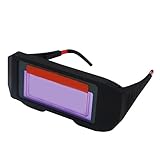 PerPure 防護眼鏡 ソーラー 溶接メガネ 軽量 防眩 溶接用 自動遮光 メガネ 簡単装着