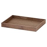 不二貿易 スタッキングトレイ S 突板 ブラウン 14048