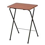 山善(YAMAZEN) テーブル ミニ 折りたたみ式 サイドテーブル 幅50×奥行48×高さ70cm ハイタイプ ダークブラウン/ブラウン YST-