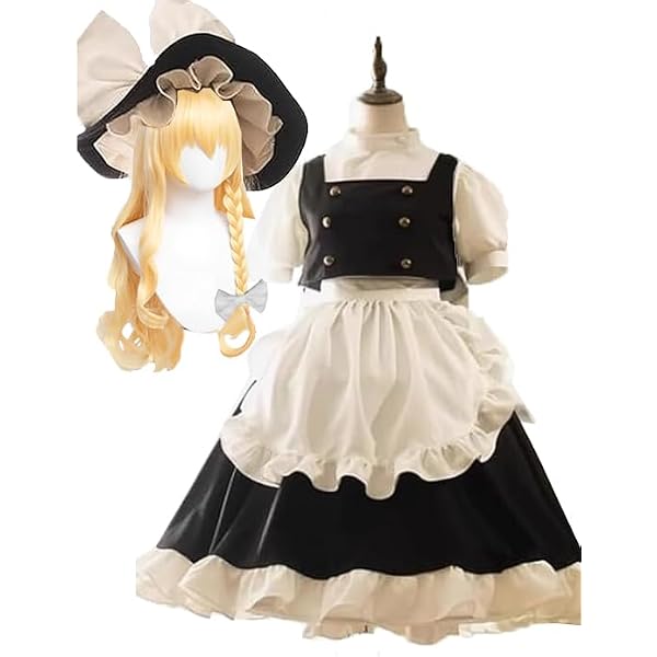 Amazon.co.jp: 霧雨魔理沙 コスプレ衣装+ウィッグ+靴+道具ほうき *ご