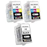 【SUNINK】キャノン 用 互換 詰め替えインク BC-360XL/BC-340XL (BK/顔料ブラック)*1+BC-361XL/BC-341XL(3色カラー)*2【合計3本】対応:MG4230/MG4130/MG3630/MG3530/MG3230/MG3130/MG2130/MX523/MX513/TS5130/TS5130S/TS5330/TS5430