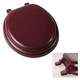デラックスClaret BurgundyソフトクッションラウンドToilet Seat – 抗菌