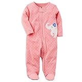 Carter's(カーターズ) ぞうさんアップリケ足付カバーオール(Pink) 9M(6-9ヶ月) [並行輸入品]