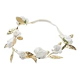 Domybest子供　ベビー　花冠　フラワーヘアバンド　ヘッドドレス ヘアアクセサリー　結婚式　ブライダル　子供用　髪飾り 女の子 　キッズ 髪飾り 花かんむり ウェディング フラワー ヘッド　2色選