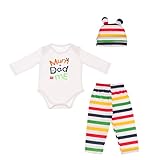 【ノーブランド品】キッズ　女の子　男の子　可愛い　コットン　ロンパース　衣装　スリーピース　スーツ　帽子　ロンパー　パンツ　全3サイズ5パタン - 文字, 80センチメートル