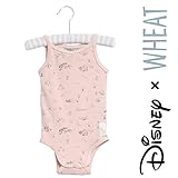 【WHEAT/DISNEY】ディズニー プーさん ロンパース オーガニックコットン 子供服　ベビー服(wt-5630-805powder) (12m, powder)