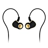 SoundMAGIC PL30 + IEM線 イヤホン ノイズキャンセリング 耳回り スポーツ 強力低音 HIFI ステレオ (ブラックとゴ