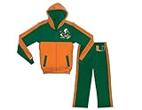 Peak Season Boy 's Miami Hurricanes 2ピースアスレチックセット、グリーン/オレンジ、XL / 12