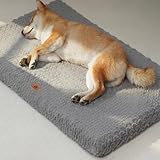 GURILANペット用マット犬用マット洗えるカバー付きペットマット波型クッション 犬猫用クッションマット取り外し可 犬猫兼用クッションベッド 洗える グレー 四季対応 (グレー, XXL)