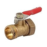 uxcell　ボールバルブ　水　石油　ガス　コネクタ　3/8BSP オス－3/8BSPメネジ　2個入り