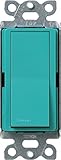 Lutron SC-4PS-TQ Diva Satin Colors 15-Amp 4-Way Switch, Turquoise [並行輸入品]