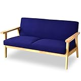ソファ 2人掛け 【ラステル ネイビー】 北欧風 天然木フレーム 組み立て式(DORIS)