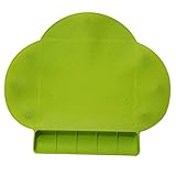 Prettyia 折り畳み式　シリコーン　ベビー　乳児　摂食　食器　プレイスマット　フードマット　ランチョンマット　アニマル柄　便利性　全4色選べる - 緑