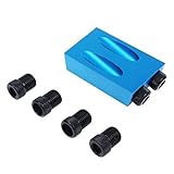 7 in 1 マルチ ツール ポケットホール治具 ミニドリルガイド 交換可能 6 8 10mm ドリルビットスリーブ 木工引き出しフォトフレーム用 ポケットホールクランプ治具 クランプ AUTOTOO