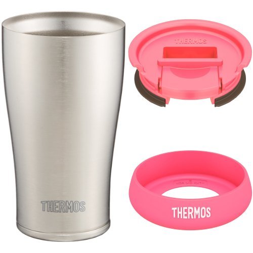 【セット買い】サーモス 真空断熱タンブラー 340ml JDE-340 + フタ・ソコカバーピンク セット