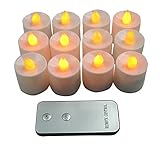 R-STYLE 火 を使わないので 安全 風 がなくても ゆらめき を 再現 LED キャンドル ライト 12個 セット リモコン付き (12個セット)