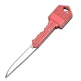 YCOSON ポケットナイフキーリングホビーキャンプハンティングキーチェーンユーティリティ折りたたみカッター - オレンジ