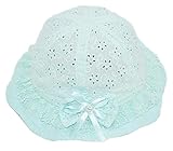 (ハベリィ) Haberry ベビー 赤ちゃん 帽子 ハット 折りたたみ 日よけ レース 通気 紐付き (ブルー)