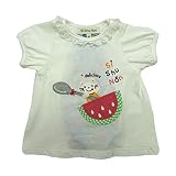 【SiShuNon/シシュノン】スイカポケットネコチャンTシャツ ベビー服 子供服 女の子 スイカ ポケット ネコ 半袖Tシャツ 90 15 ホワイト