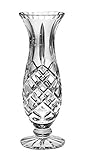 Majestic Gifts Crystal Footed Bud Vase, Hand Cut, Mouth Blown, Fully Leaded Crystal, 8' Height, Plaz