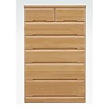 アルダー 幅80cm 6段ハイチェスト ナチュラル 完成品