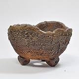 信楽焼 鉄鉢中深(イラボ) 盆栽・山野草鉢 6号鉢 幅18cm×奥行き18cm×高さ12cm