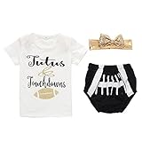 Ochine　新生児　幼児　セット服　Tシャツ＋PPパンツ＋ヘッドバンド　カバーオール　英字プリント　ベービー服　女の子　コットンブレンド　かわいい　子供服　出産祝い　0-24月設定　70　80　90