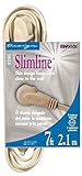 SlimLine 2239 Flat Plug Extension Cord, 2-Wire, Beige, 7-Foot [並行輸入品]
