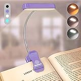 Glocusent 読書灯 ブックライト 30分タイマー 3段階調色 ５段階明るさ 目に優しい CRI 95 充電式 LED クリップ ライト ET水平ヘッド 長時間点灯 40g 軽量 ポータブル 読書/譜面台 ライト