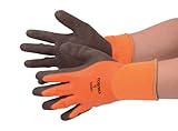 TRUSCO 防寒手袋 オ​レ​ン​ジ​/​グ​レ​ー LL 天然ゴム TWAGLL