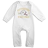 Kamifa カミファ ピッツバーグ スティーラーズ ヘルメット デザイン 長袖ベビー服 ジャンプスーツ ギフト クール White 6 M