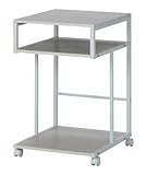 不二貿易 フレックス サイド ワゴン キャスター付 WH ホワイト 10248